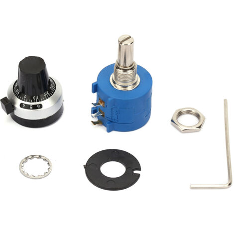 Potentiomètre rotatif 100K Ohm 3590S-2-104L, 10 tours avec cadran et bouton de réglage (1/5)
