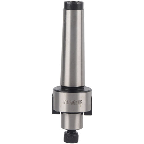 Mandrin de perçage M12 avec cône MT3 et rainure 22mm - Longueur 138mm pour fraise FMB22 (1/5)