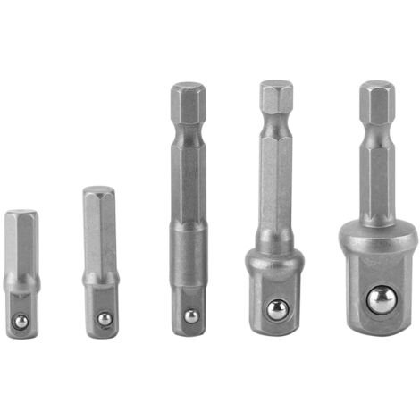 5 pièces adaptateurs de douille carrée pour embouts hexagonaux (3 longueurs : 50mm, 25mm, 30mm) (1/5)