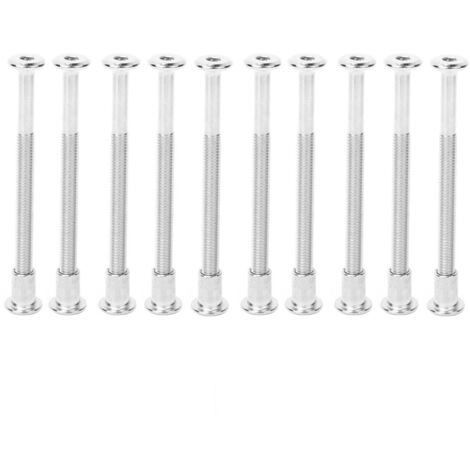 Kit de 10 écrous à douille hexagonale M6 80mm en acier nickelé, 12mm - Boulonnerie et fixation (1/5)