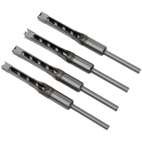 4 Mèches à Entaille Carrée en Acier à Roulement pour Bois, Outils de Perçage 11‑12.7mm (1/5)
