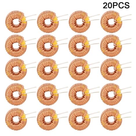 Bobine Toroïdale 100μH - Lot de 20 pièces pour Circuits Électroniques, Fil Cuivré 0.6mm (1/5)