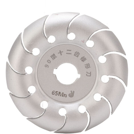 Disque de meulage argenté 90mm 12 dents pour sculpture et polissage du bois - Outil professionnel (1/5)
