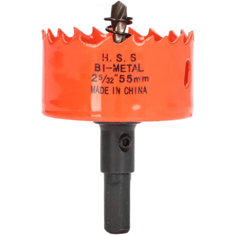 Fraises HSS pour bois et métal, 55mm, à dents affûtées, évacuation optimisée des copeaux, pour mandrin standard. (1/5)