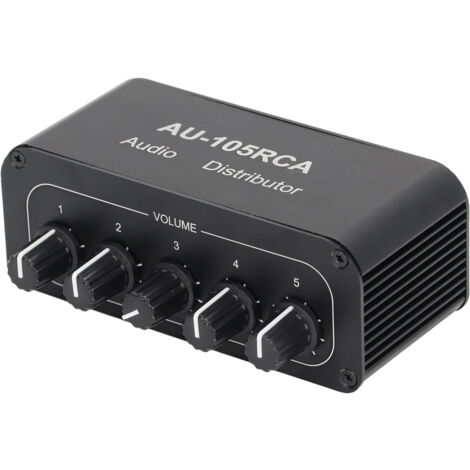 Commutateur Audio 5 Entrées Hi-Fi pour Systèmes Home Cinéma et Salles de Réunion