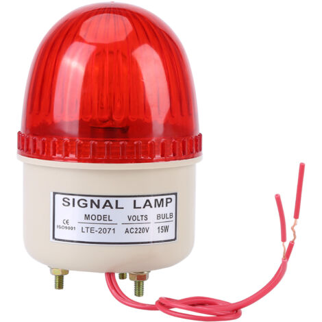 Lampe Stroboscopique LED Rouge 15W 220V AC, Signal d'Alerte pour Équipements Industriels (1/5)