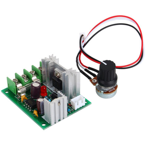 Régulateur de Vitesse PWM 12V-30V 120W pour Moteur à Courant Continu avec Fusible et Commutateur Universel