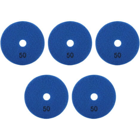 5 disques diamantés souples 4" pour polissage humide marbre granit céramique - Lot 5 - Grain 50 (1/5)