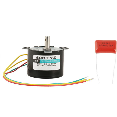 Moteur synchrone 220V miniature, couple élevé basse vitesse 15 tr/min, rotation horaire anti-horaire (1/5)