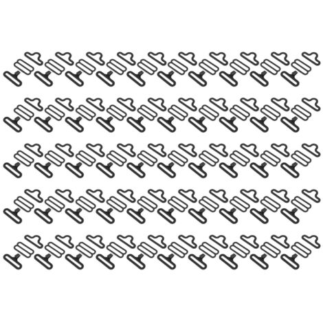 50 attaches réglables pour nœud papillon en métal, crochet de fixation cravate, bride de col réglable (1/5)