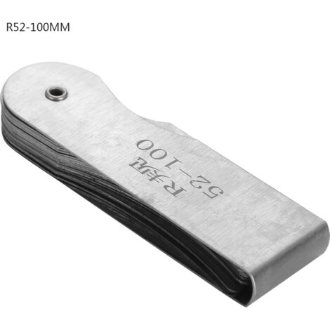 Jauge de rayon en acier inoxydable pour mesures intérieures/extérieures, profil concave/convexe (R52-100mm) (1/5)