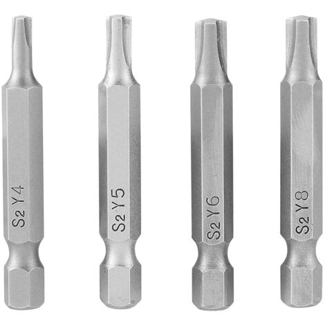 4 Pièces Tournevis Magnétique en Y avec Embout 1/4 Hexagonal Triangulaire (1/5)