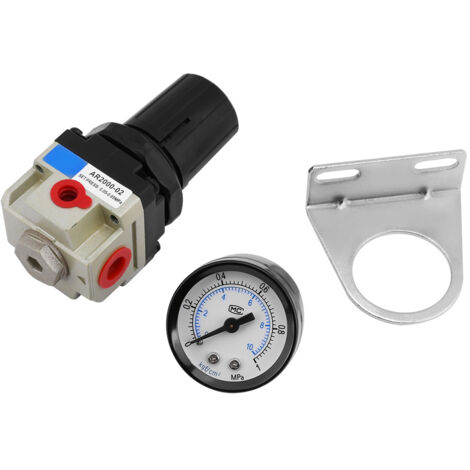 Régulateur de pression avec manomètre intégré pour air comprimé G1/4 AR2000-02 (1/5)