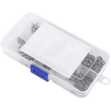 180 pièces Vis à tête hexagonale creuse M2 Noir Acier Inoxydable 304 4-16mm (1/5)