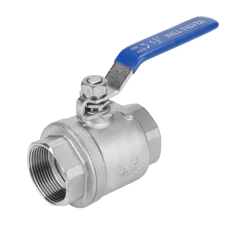 Robinet à bille 2 pièces en acier inoxydable 304, raccord femelle DN40 1‑1/2", 1000 WOG, passage intégral, vanne à boisseau sphérique (1/5)
