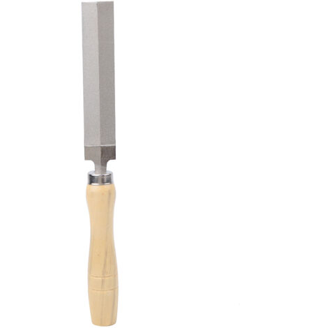 Lime diamantée en carbure pour métal et verre, manche ergonomique en bois, outil de jardinage et bricolage (10 cm) (1/5)