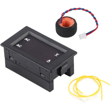 Voltmètre AC 100-300V avec Affichage Numérique LED et Ampèremètre 0-100A (Rouge)