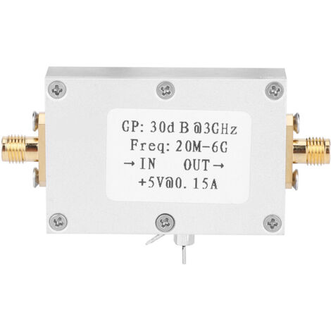 Amplificateur Faible Bruit Large Bande 20MHz-6GHz, Gain 30dB pour Équipements RF (1/5)