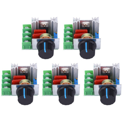 Contrôleur de Vitesse PWM AC 50-220V, 5 Pièces pour Moteur Réglable (1/5)