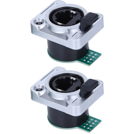 2 Pièces Panneau de Montage RJ45 Étanche Circulaire en PA Isolant Durable pour PCB ELRJWH5 (1/5)