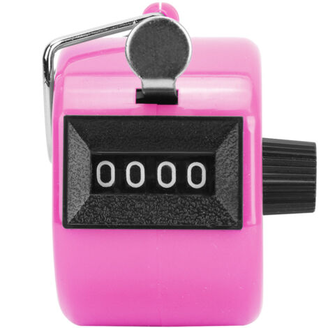 Compteur numérique BERM 4 chiffres avec accroche et réinitialisation - Modèle rose (1/5)