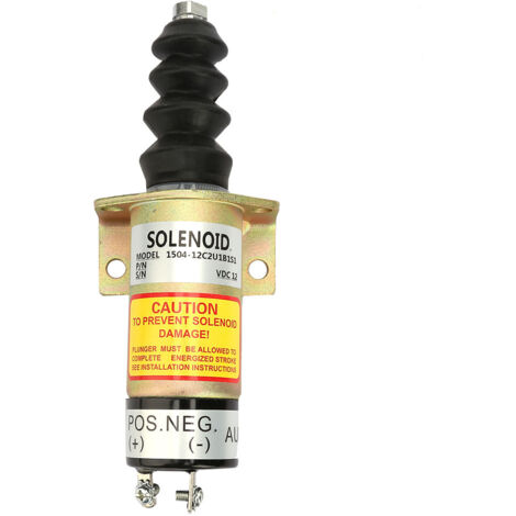 Kit de solénoïde d'arrêt moteur 12V, boîtier en acier robuste, référence 1504-12C2U1B1S1 (1/5)