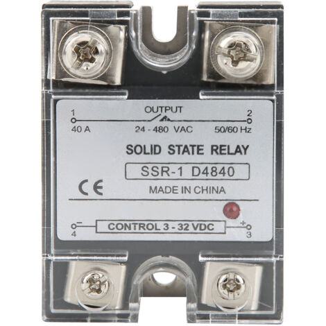 Relais à semi-conducteurs SSR-40-DA 40A, contrôle DC 3-32V, module de commutation AC (1/5)