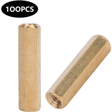 Support de carte mère en laiton avec écrous d'accouplement hexagonaux M3
Accessoires M3 2 voies, tailles M3x5 à M3x20, lot de 50 à 100 pièces (1/5)