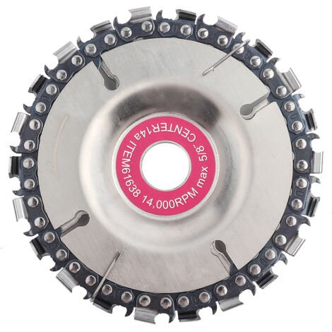 Disque à chaîne pour tronçonneuse 4 pouces, 22 dents pour meuleuse d'angle 100-115 mm - Parfait pour sculpture bois et découpe (1/5)