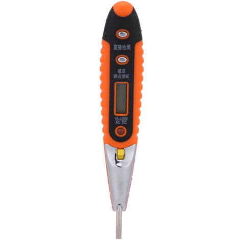 Stylo Détecteur de Tension Électrique 12-220V AC/DC, Testeur Électrique avec Signal Lumineux LED pour Professionnels