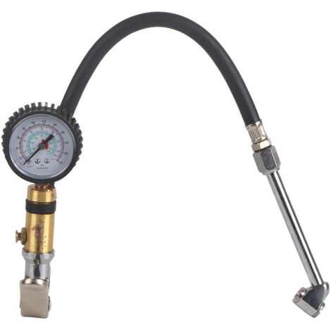 Jauge de pression moto 1/4" avec pompe à air et pistolet de gonflage (1/5)