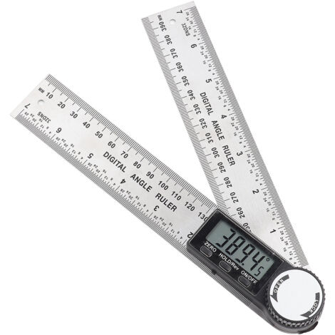 Jauge numérique d'angle en acier inoxydable 10‑390mm pour mesures de précision (1/5)