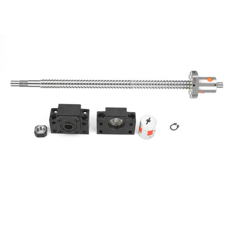Vis à billes 360mm avec écrou BK/BF12, base de support et accouplement 6.35x10mm pour guidage linéaire