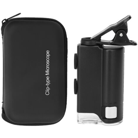 Loupe de Poche LED 60-100X avec Clip, Microscope Portable pour Observation (1/5)