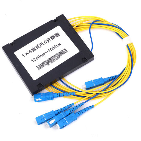 Séparateur PLC 1x4 Monomode, Faible Perte, Connexion SC/UPC pour Réseau Fibre Optique Domestique (1/5)