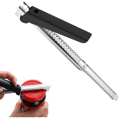 Ouvre-boîte, ouvre-boîte, ustensile de cuisine en acier inoxydable, outil de cuisine multifonctionnel, ouvre-boîte ergonomique et réglable, adapté aux personnes ayant une faible force dans les mains o (1/5)