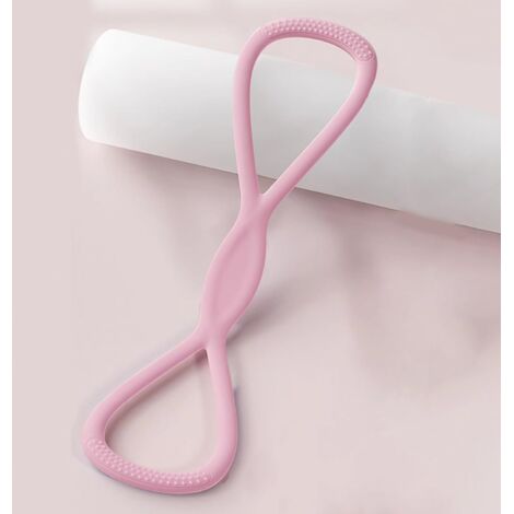 Bande de résistance en forme de 8 - convient aux hommes et aux femmes - corde de traction en silicone de 6,8 kg (15 livres) idéale pour les exercices des épaules, du dos et des bras - poignée antidéra (1/5)