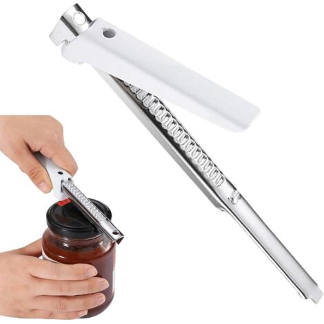 Ouvre-boîte, ouvre-boîte, ustensile de cuisine en acier inoxydable, outil de cuisine multifonctionnel, ouvre-boîte ergonomique et réglable, adapté aux personnes ayant une faible force dans les mains o (1/5)