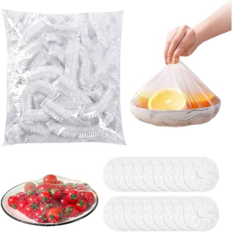 300 sacs de conservation réutilisables pour aliments frais, film d'emballage alimentaire réutilisable, avec fermeture élastique, pour la conservation des légumes et des fruits