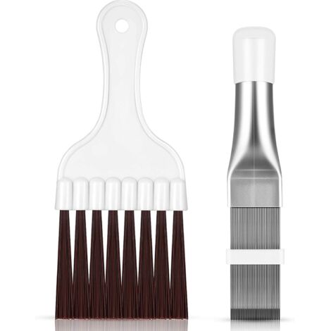 Peigne à ailettes de condenseur de climatiseur, brosse de nettoyage d'ailettes, nettoyant pour serpentin de climatiseur, brosse de nettoyage pour serpentin de réfrigérateur, outil d'entretien de radia (1/5)