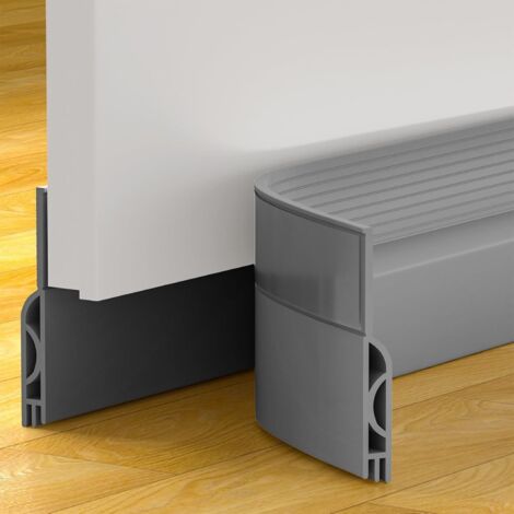 Joint de porte, balai de sol en bas, joints d'étanchéité comblant l'espace du joint de porte, bloqueur de bas pour l'isolation phonique, isolation contre l'air froid, économie d'énergie, installation (1/5)