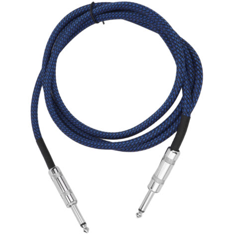Câble Blindé 6.35mm pour Guitare et Basse, Réduction de Bruit, Longueur 3m, Connecteur 1/4 de Pouce