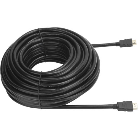 Câble HDMI 1.4 Mâle-Mâle 10m, Blindage Fer Noir, Haute Définition 1080p, Connexion Cuivre Simple (1/5)