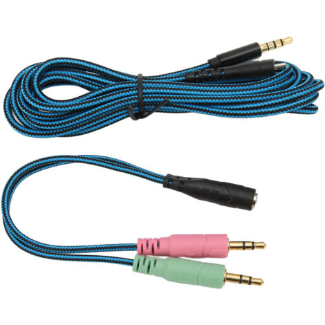 Câble audio de rechange pour casque Steelseries Arctis 3/5/7/Pro, câble de connexion avec adaptateur Y, longueur 2 mètres