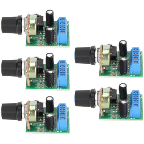 Module amplificateur audio LM386 5 pièces, carte ampli mini 0.5W-10W, alimentation DC 3V-12V pour haut-parleurs et projets DIY