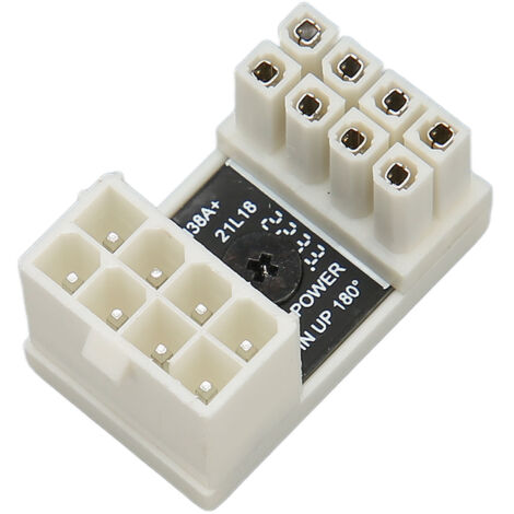 Connecteur d'alimentation PCIe 8 broches à 180 degrés, blanc, pour carte graphique de bureau, en ABS et cuivre épais, Type A (1/5)