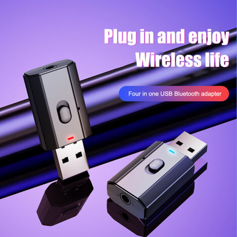 Adaptateur Audio Bluetooth USB pour Voiture, PC, TV - Émetteur-Récepteur sans Fil avec Connexion 3.5mm AUX (1/2)
