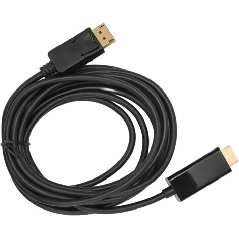 Câble DisplayPort vers HDMI 4K 60Hz, Adaptateur Vidéo Haute Performance pour PC, Moniteur, Projecteur, 3 mètres (1/5)