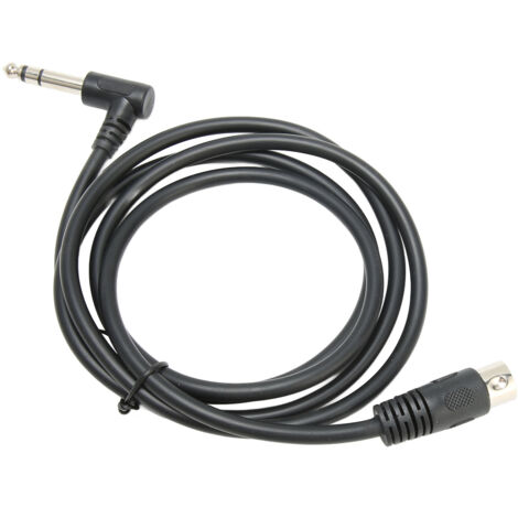 Câble MIDI 5 broches 6.35mm mâle à DIN droit 1.5 mètre pour équipement audio