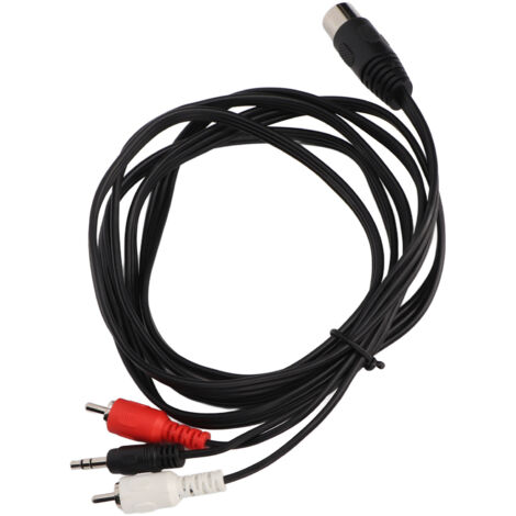 Câble adaptateur audio DIN 5 broches vers Jack 3.5mm et RCA, connexion universelle